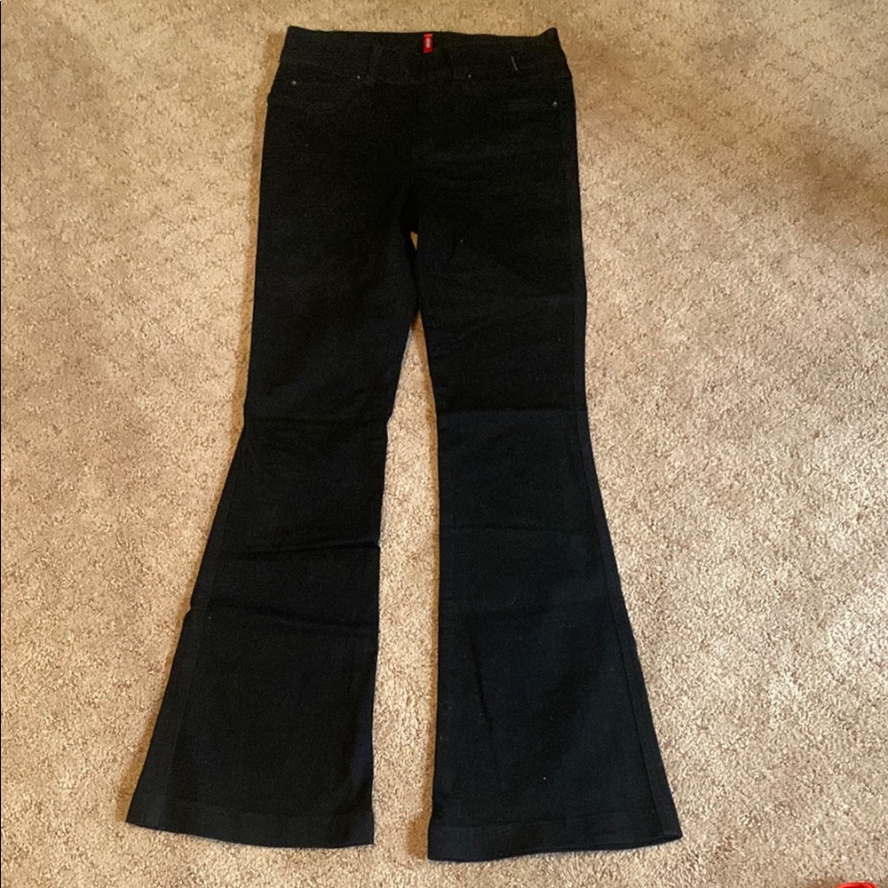 SPANX Black Flare Wide Leg Jeans